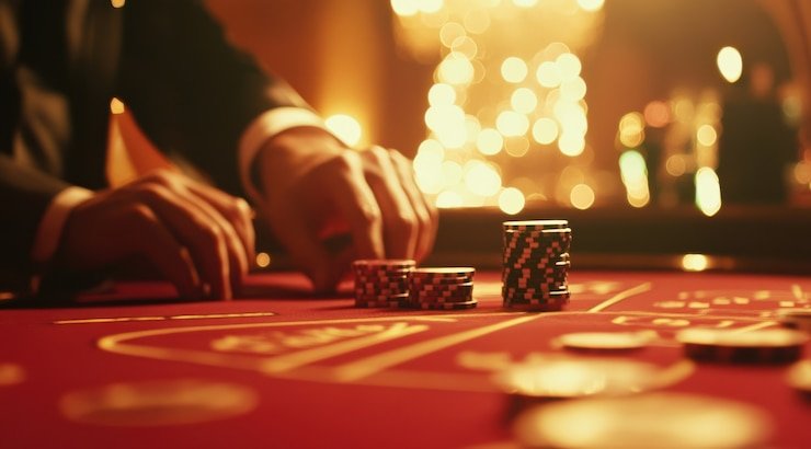 Bermain blackjack langsung dengan bonus harian aktif Seorang pemain Jakarta bermain di meja blackjack kasino langsung dengan bonus harian diaktifkan